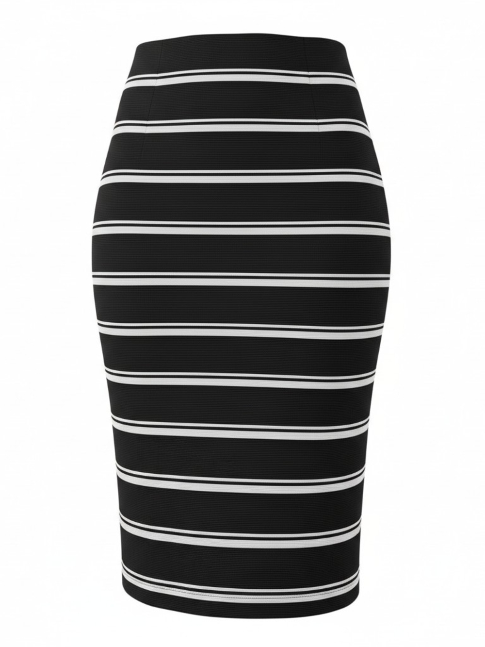 DECREE | NWT JC Penney Black White Striped Textured Minimalist Pencil Skirt | L